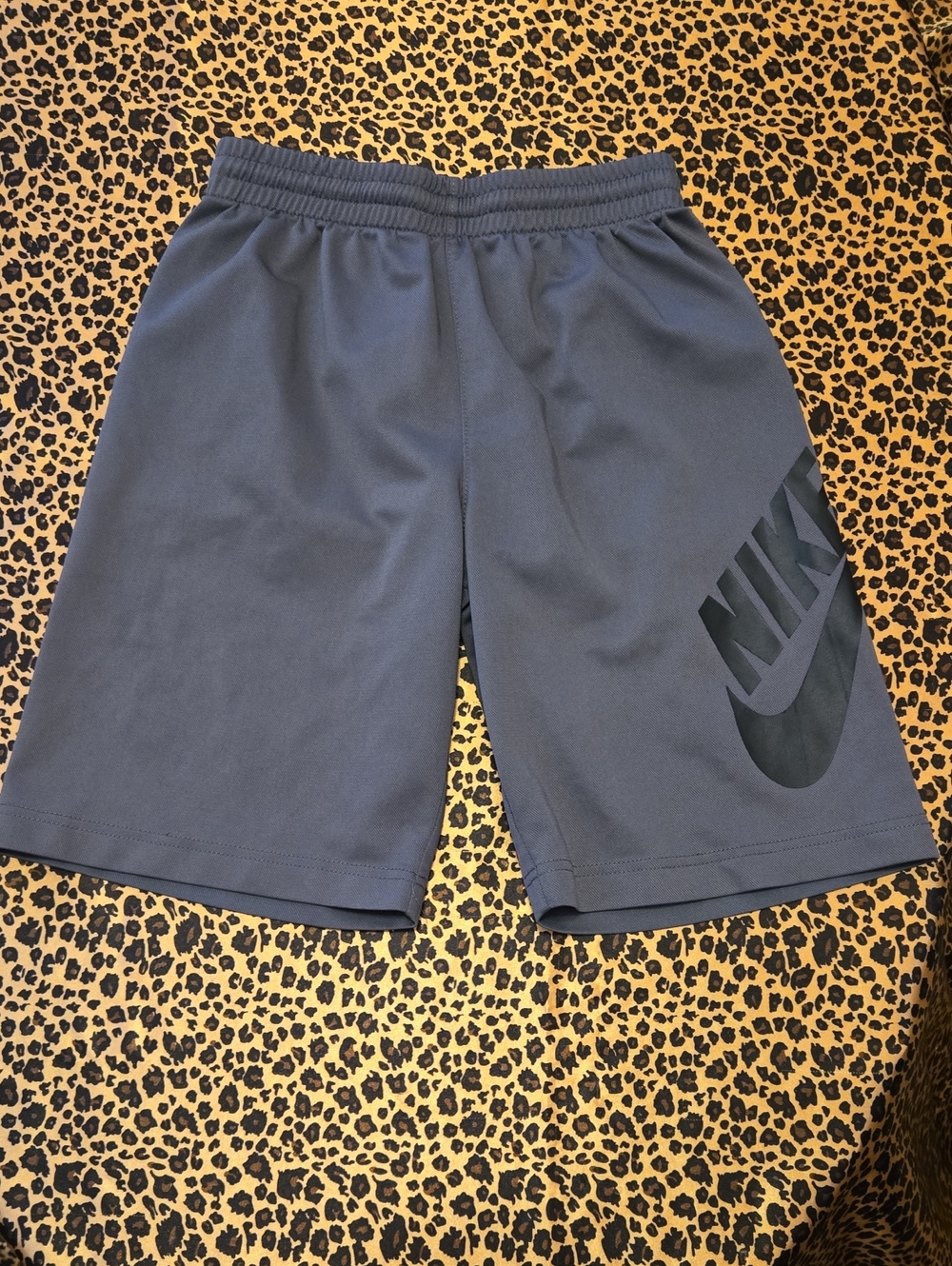 Nike Gray Boys' Athletic Shorts with Black Swoosh